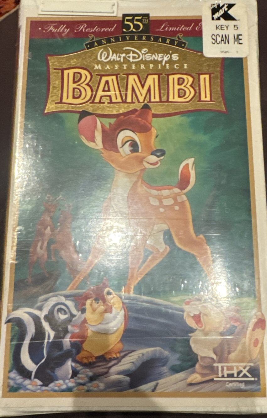 NEW SEALED Bambi 55th Anniversary Walt Disney's Masterpiece VHS Limited Edition